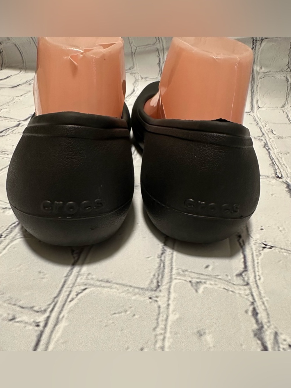 Crocs Ballerina Flats Black Slip-on Shoes Sz 8 Waterproof - Picture 6 of 9